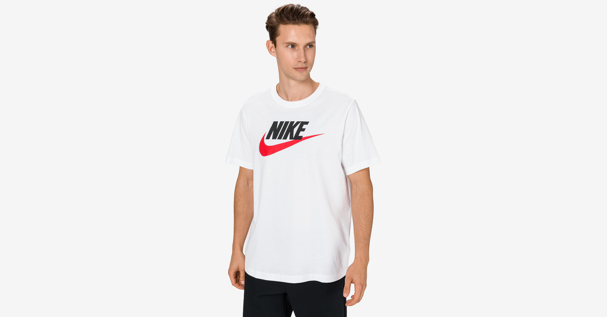 Nike Futura Baseball T-Shirt - Mens - White/University Red