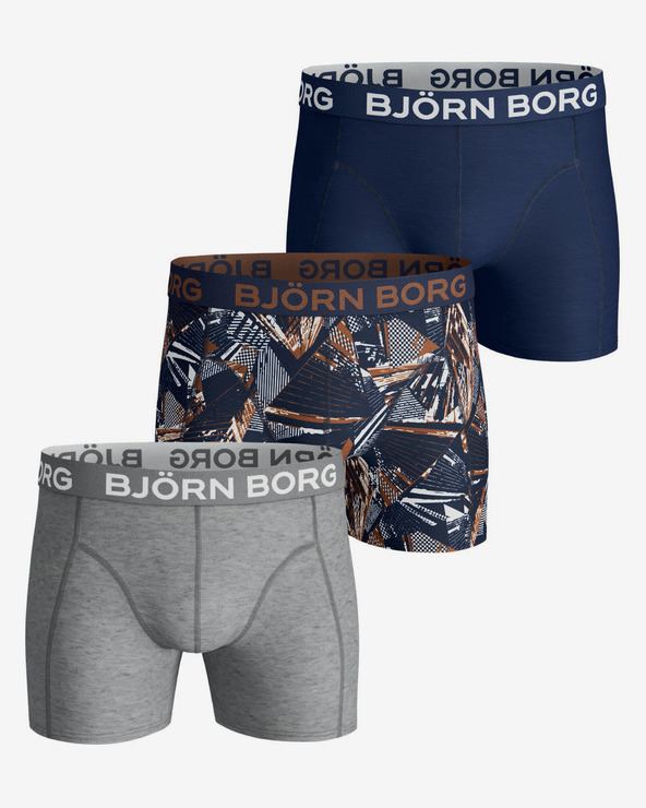 Björn Borg Skyscraper Boxers 3 pcs Blau Braun Grau