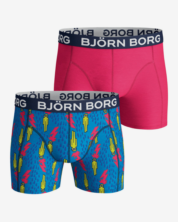 Björn Borg Alien Boxer shorts 2 pcs Blau Rosa