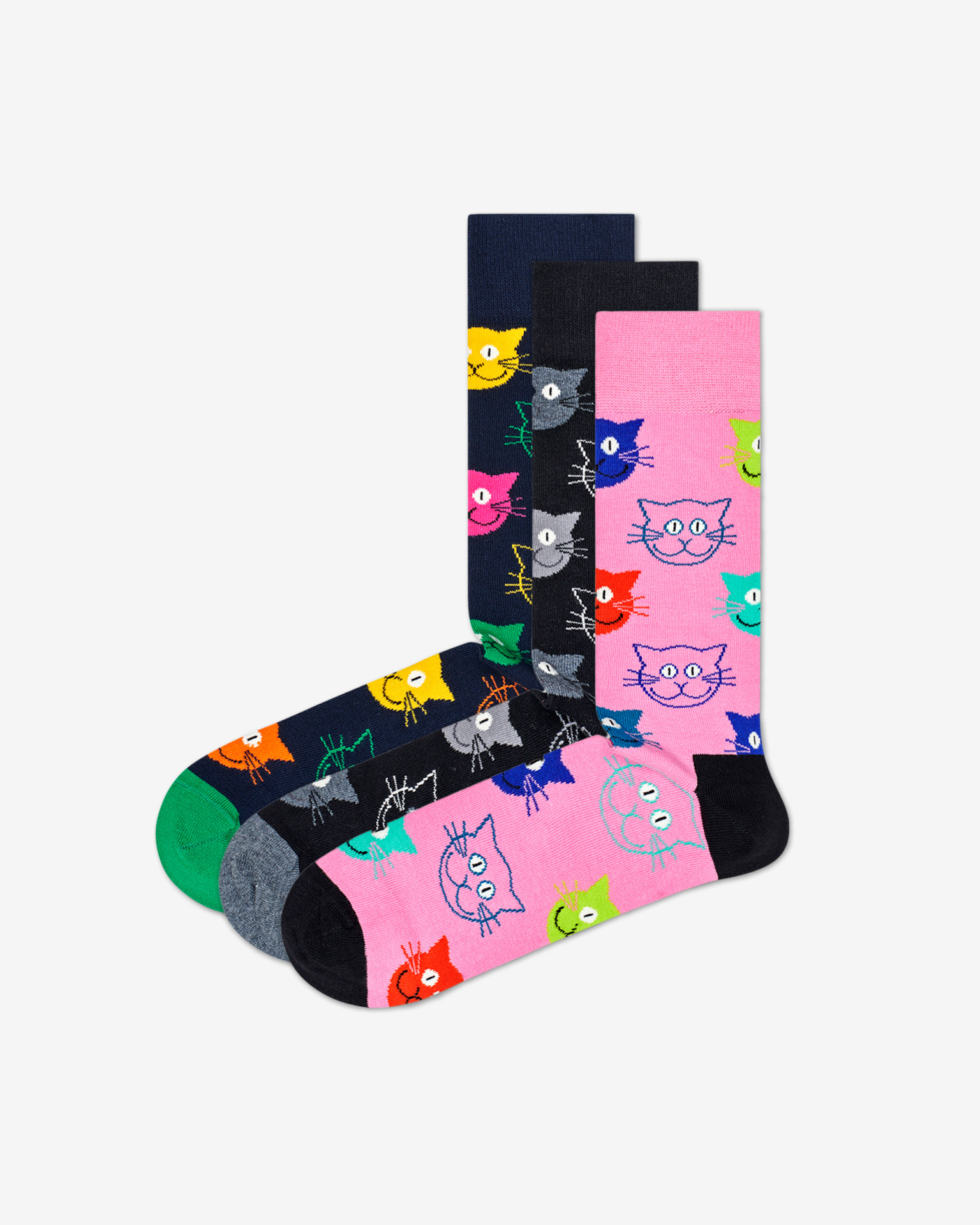 Happy Socks - Cat Gift Box Set of 3 pairs of socks