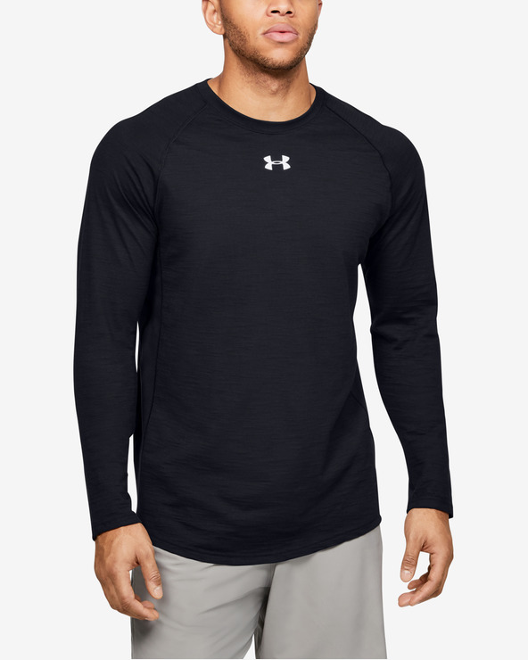 Under Armour UA HeatGear Charged Cotton Mens Blue Long Sleeved Top L 