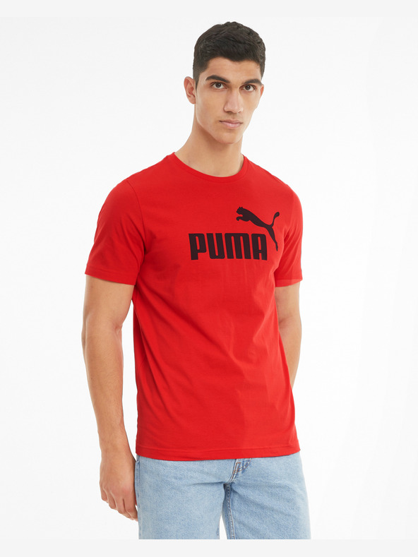 Puma Essentials Logo Koszulka Czerwony