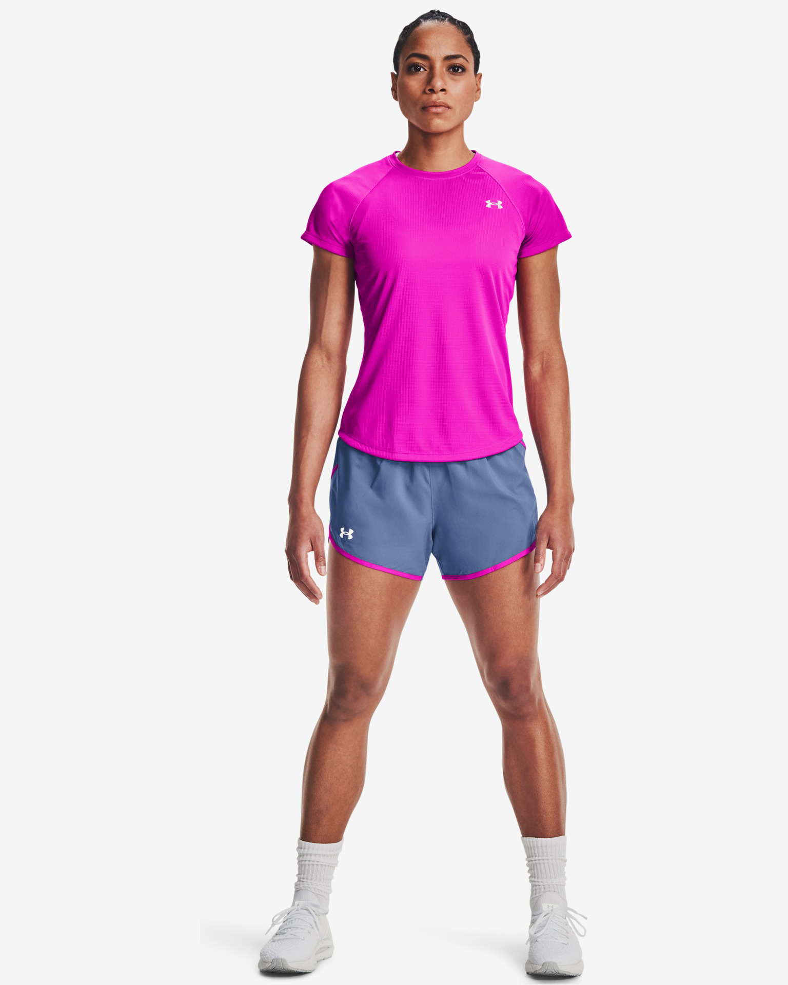 Under Armour Speed Stride Womens Capri Pink - S - Size Small