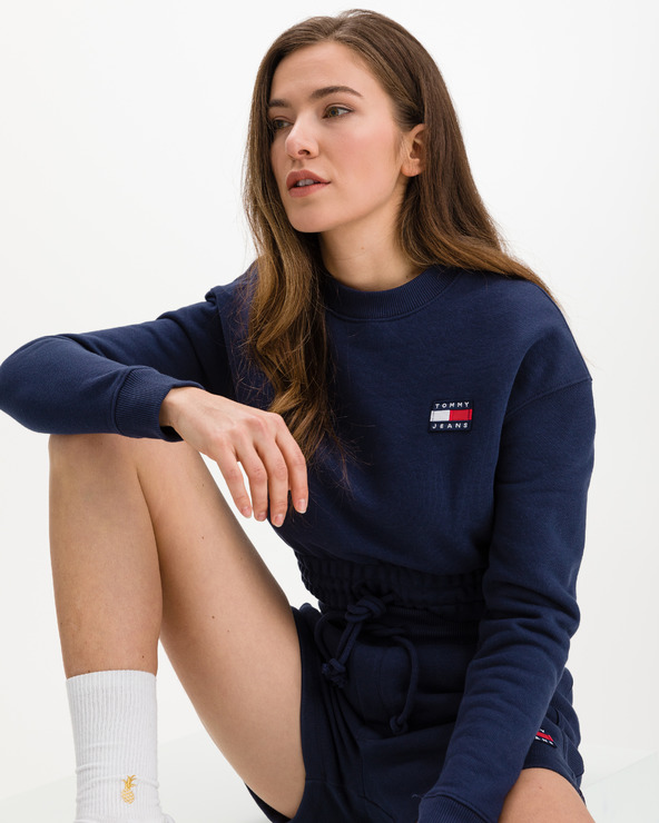 Tommy Jeans Super Cropped Badge Суитшърт Sin