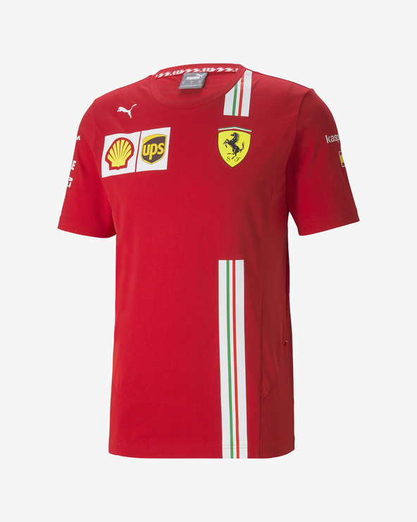 Дрехи > Тениски и потници > Тениски с къси ръкави Puma Ferrari Sainz Тениска Cherven