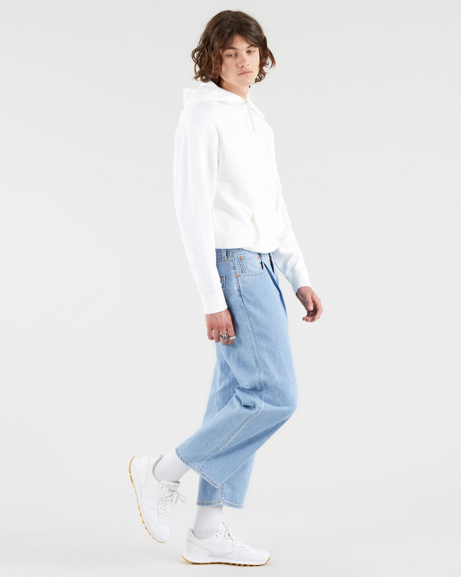 Levi's® - Stay Loose Pleated Crop Jeans 