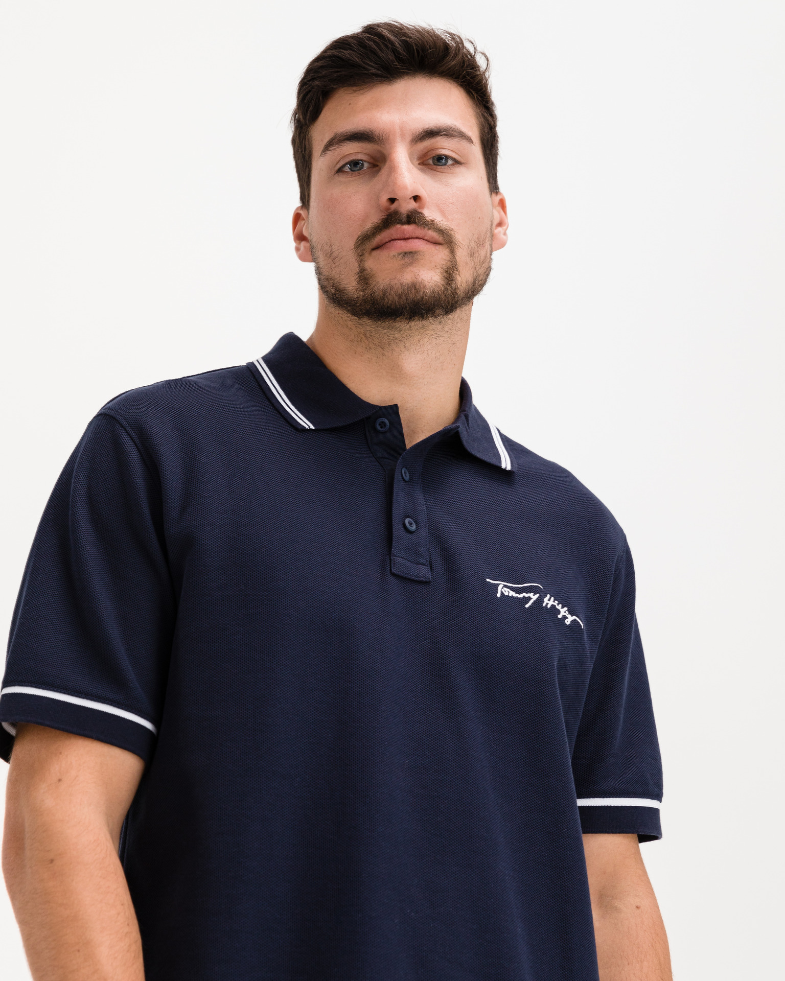 Locomotief College stad Tommy Hilfiger - Tipped Signature Polo Shirt Bibloo.com