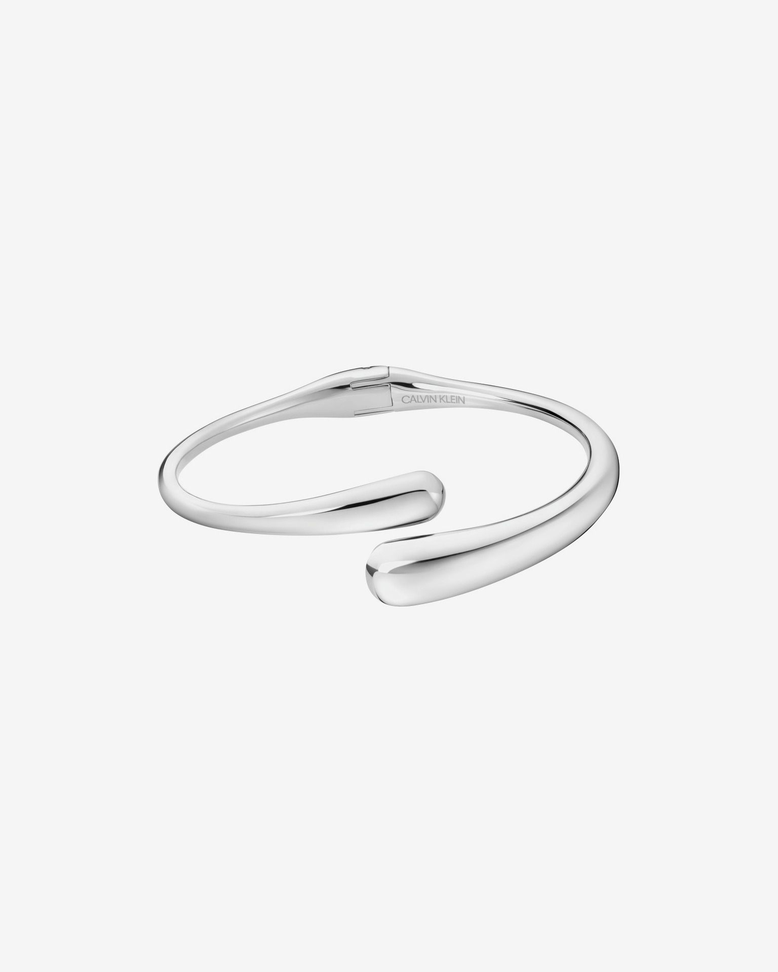Calvin Klein Double Silver Rose Gold Bangle - Bracelets from Faith Jewellers  UK