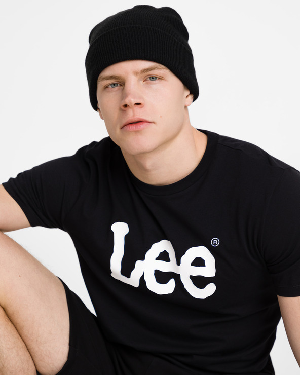 Lee Wobbly Logo Koszulka Czarny