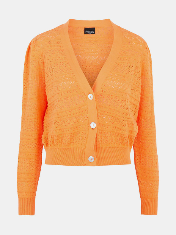 Pieces Leya Cardigan Naranja