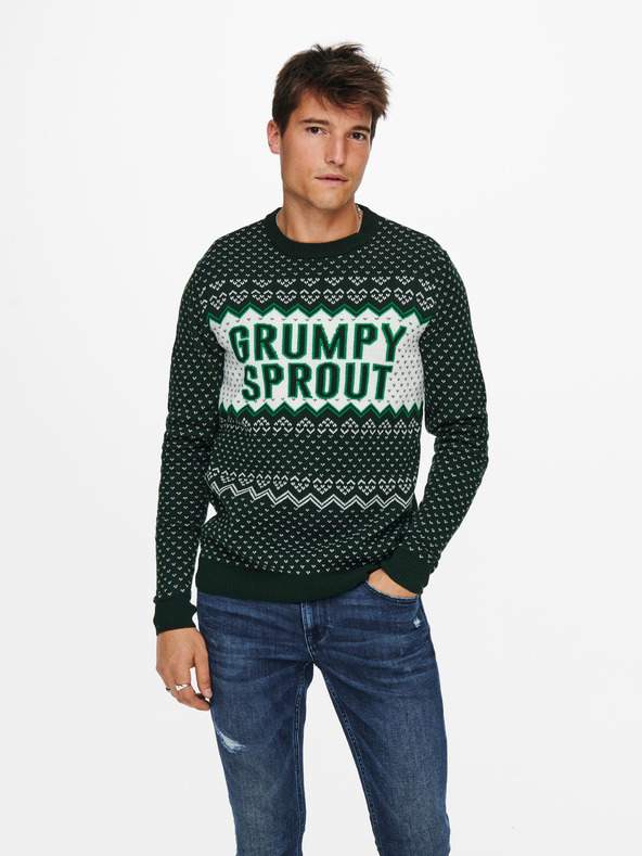 ONLY & SONS X-mas Sweater Verde