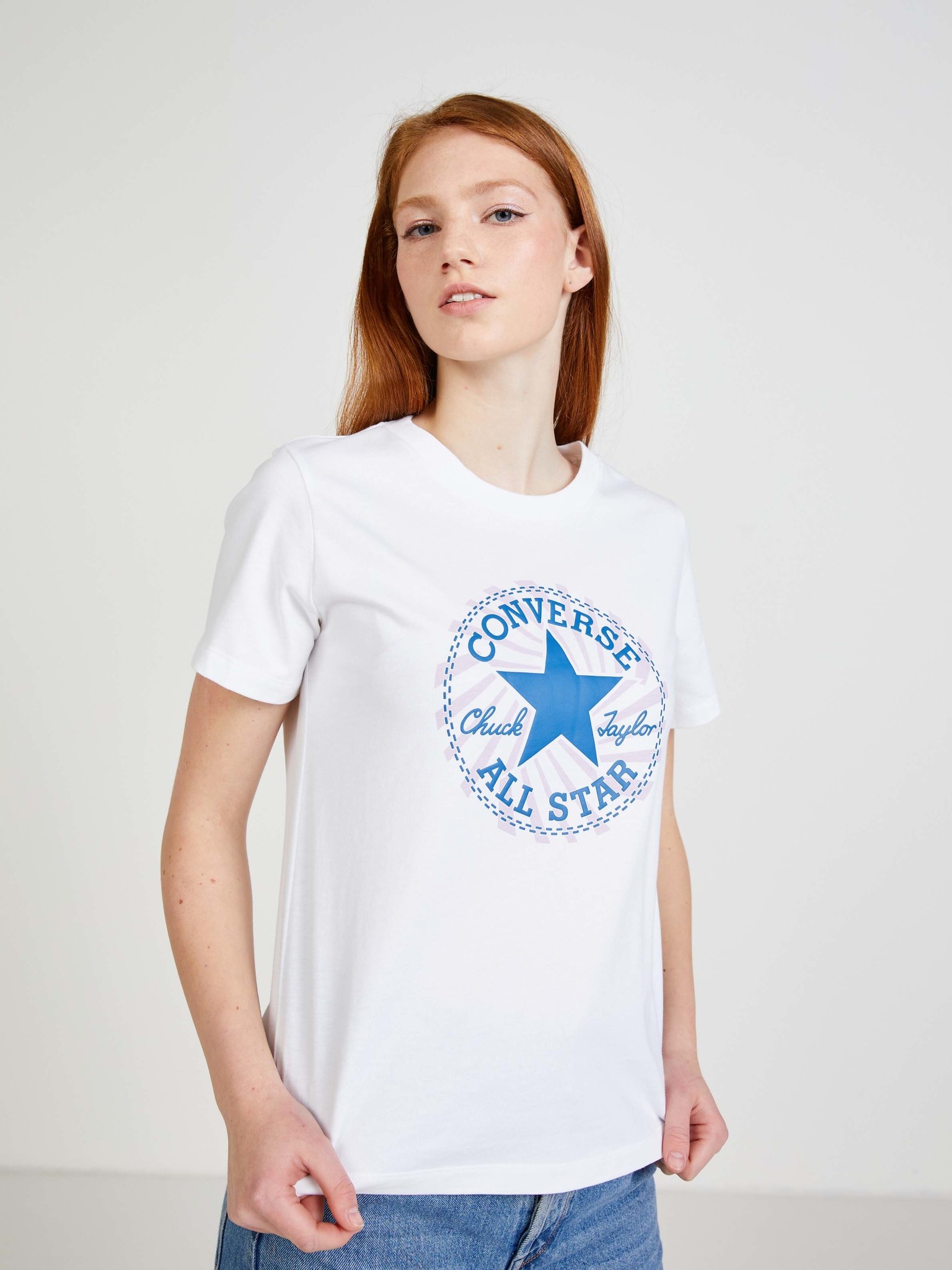 CONVERSE SHOES Girls Size XL White Tee Shirt (13-15 years) Short