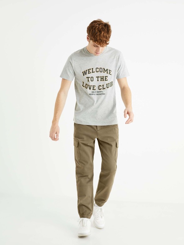 Celio Bedisplay Welcome T-shirt Gris