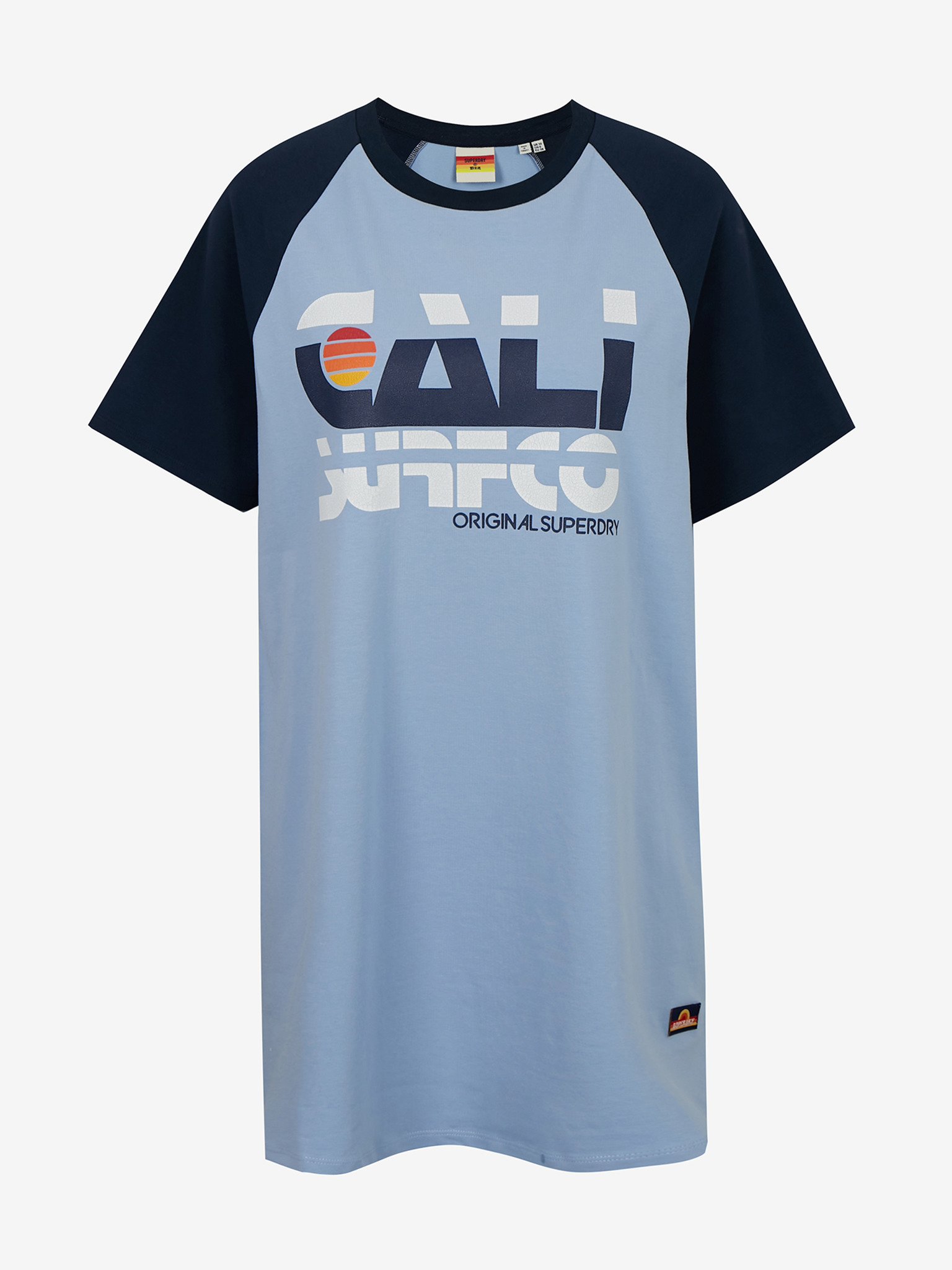 Cali Surf Raglan Tshirt Šaty SuperDry | Modrá | Dámské | XS