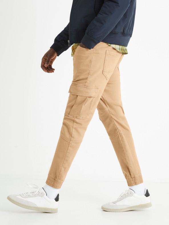 Celio Cargo Trousers Beis