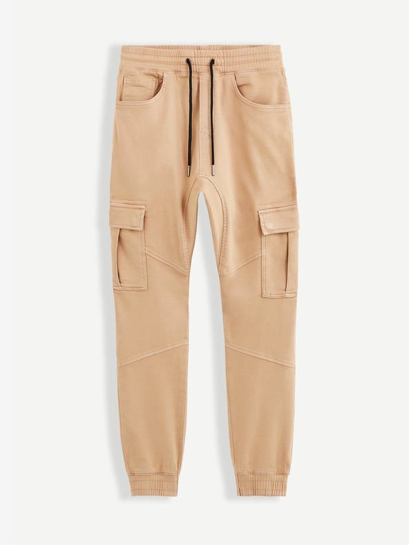 Celio Cargo Trousers Beis