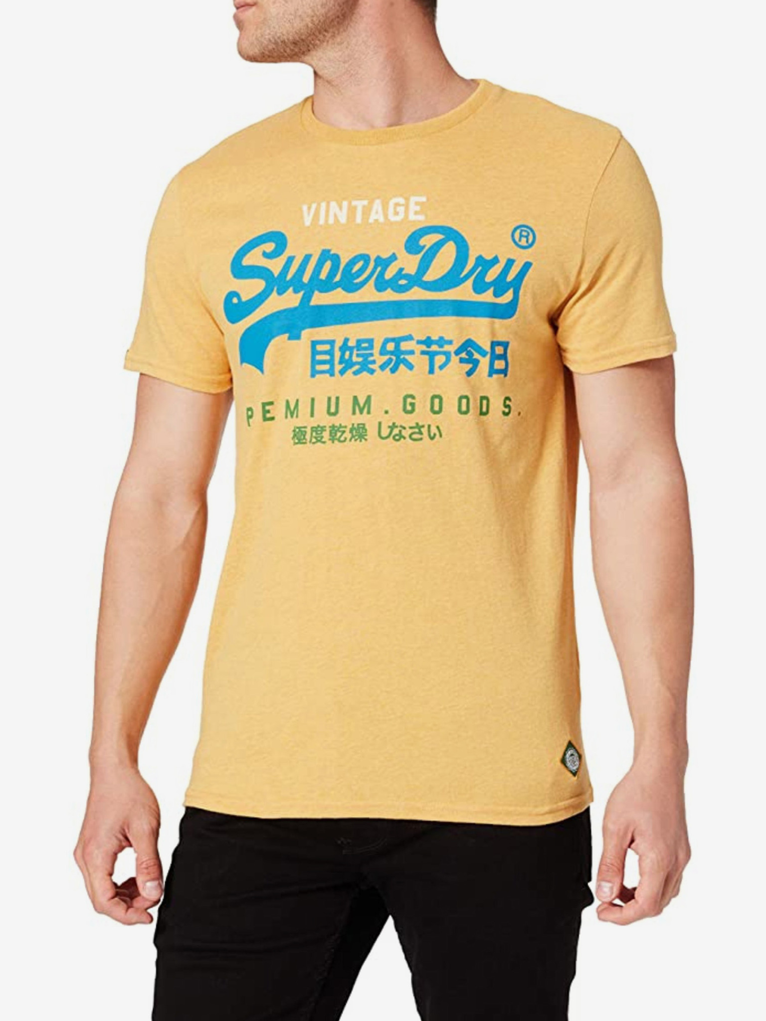 Superdry Osaka Series 6 Japan Short Sleeve Crew Neck T-Shirt Blue  Men's Size XL
