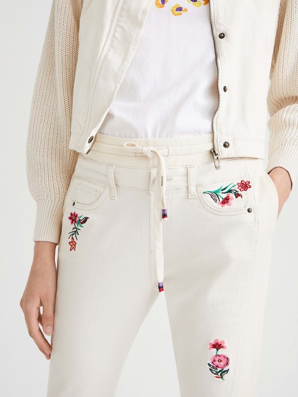 Desigual Lita Trousers Blanco