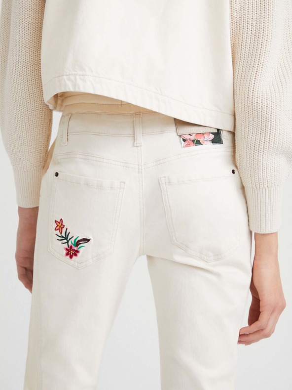 Desigual Lita Trousers Blanco