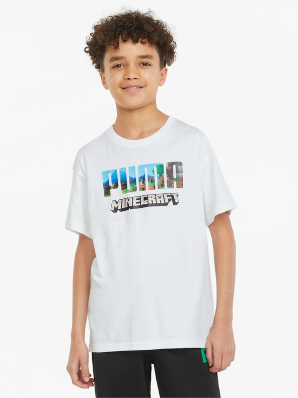 Puma Puma x Minecraft Koszulka dziecięce Biały