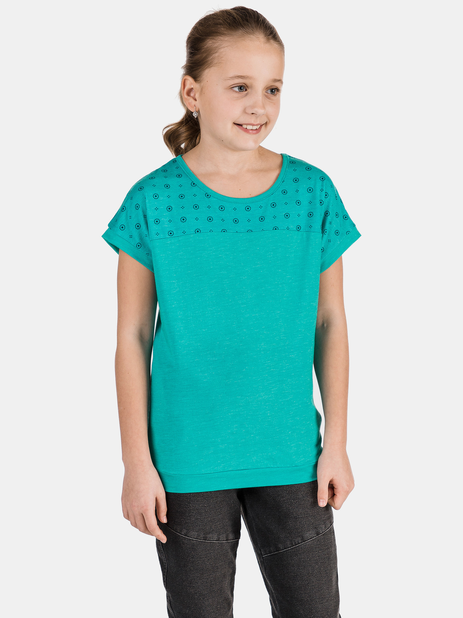 Fotografie Zelené holčičí vzorované tričko SAM 73 - 128