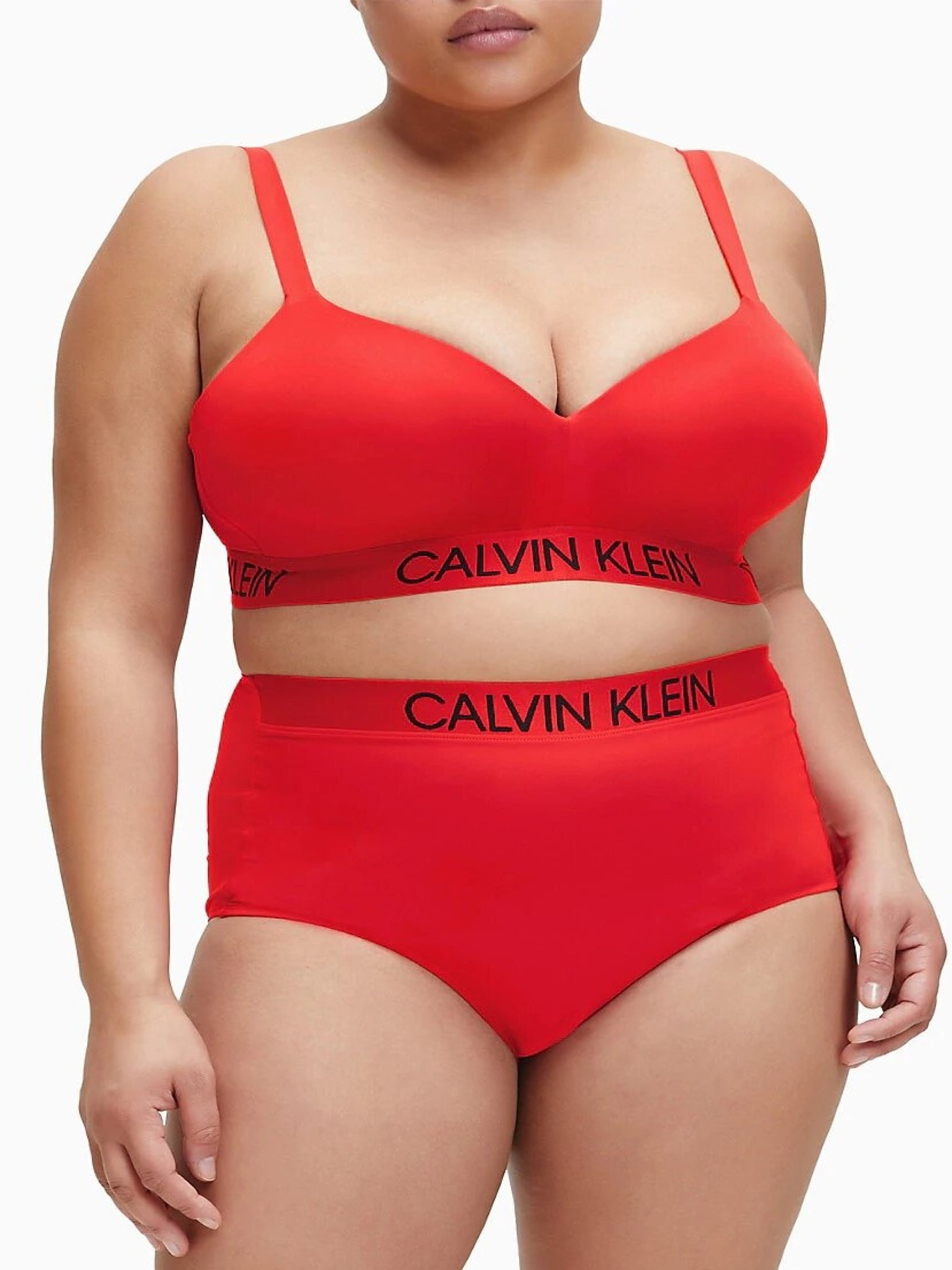 Calvin Klein - Demi Bralette Plus Size High Risk Red Bikini top