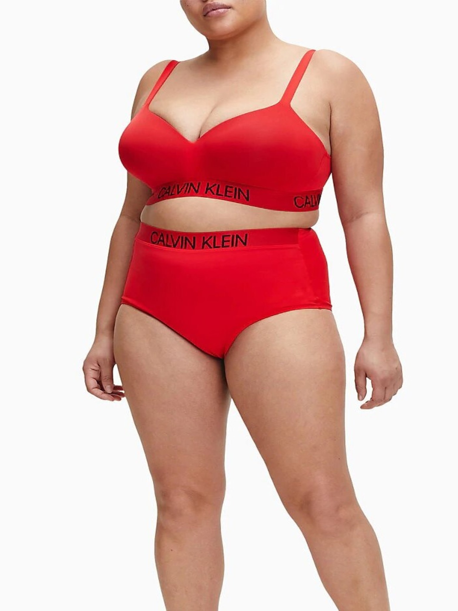 Calvin Klein - Demi Bralette Plus Size High Risk Red Bikini top