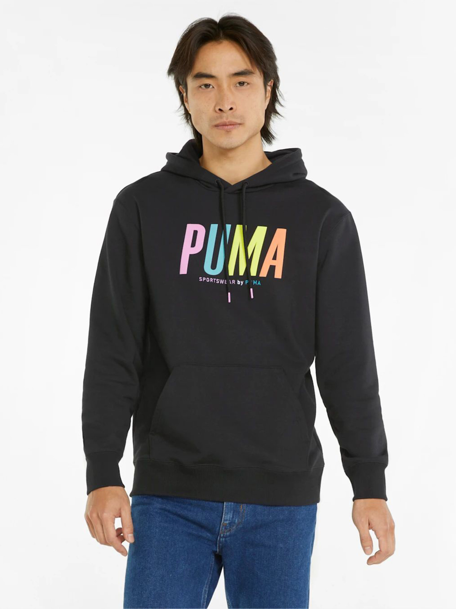 Fotografie Černá pánská mikina s kapucí Puma - XL