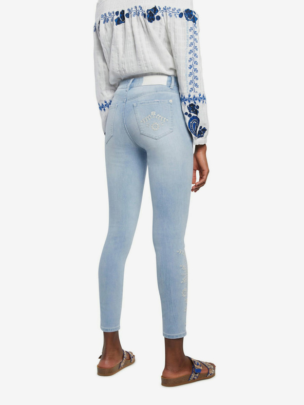 Desigual Denim Crown Trousers Azul