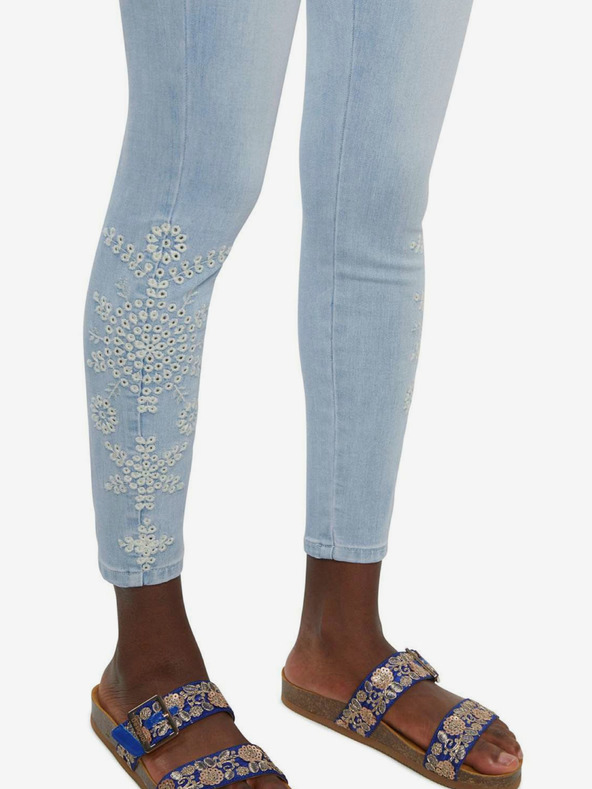 Desigual Denim Crown Trousers Azul