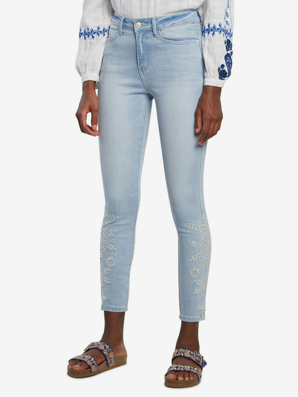 Desigual Denim Crown Trousers Azul