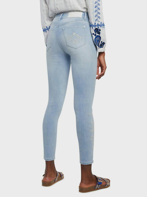 Desigual Denim Crown Trousers Azul