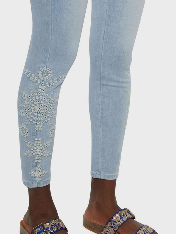 Desigual Denim Crown Trousers Azul