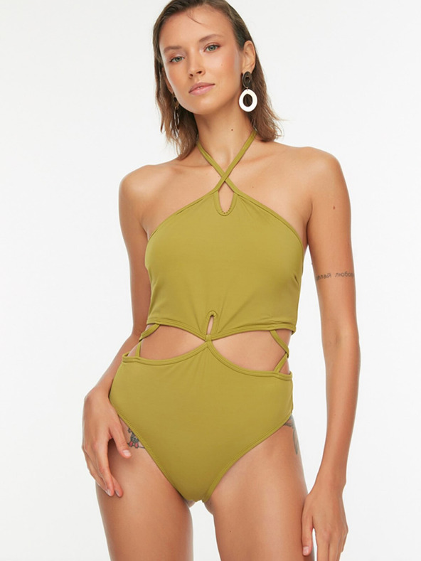 Trendyol Jednodijelni kupaći kostim zelena