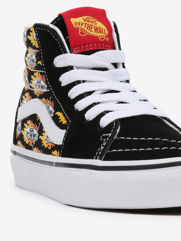 Vans Flame Logo Repeat Sk8-Hi Tenisky dětské Černá