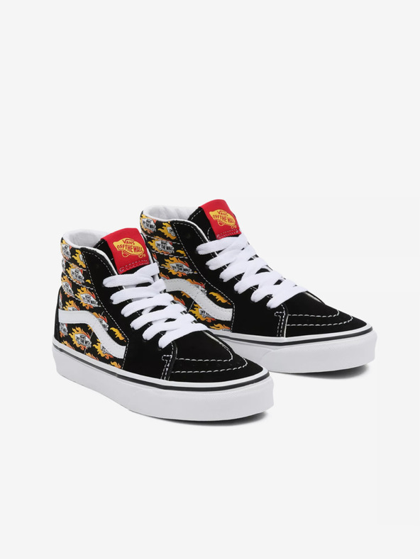 Vans Flame Logo Repeat Sk8-Hi Tenisky dětské Černá