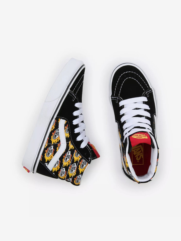 Vans Flame Logo Repeat Sk8-Hi Tenisky dětské Černá