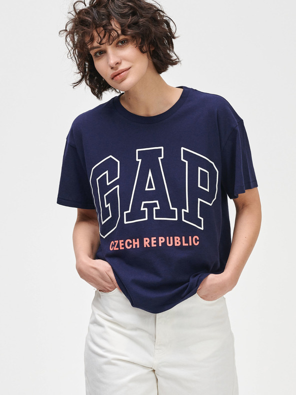 GAP Logo Czeach Republic Easy Short Sleeve Tee T-shirt Azul