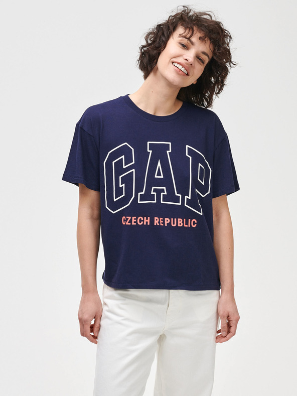 GAP Logo Czeach Republic Easy Short Sleeve Tee T-shirt Azul