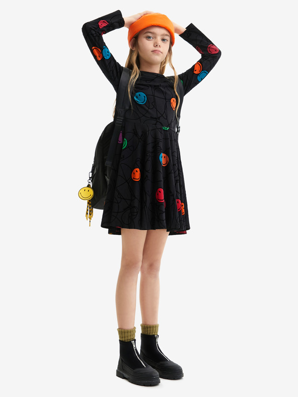 Desigual Alvarez Kids Dress Negro