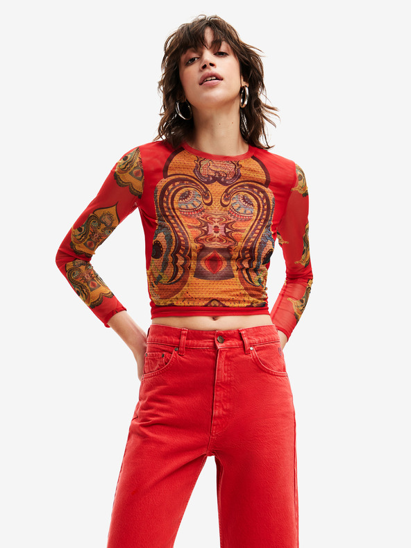 Desigual Groove T-shirt Rojo