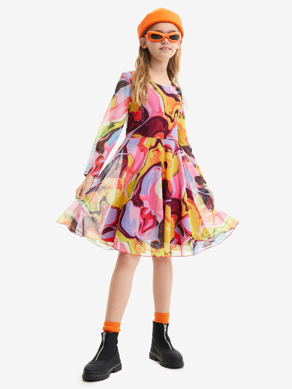 Desigual Aguayo Kids Dress Rosa