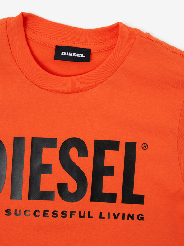 Diesel Camiseta Infantil Naranja