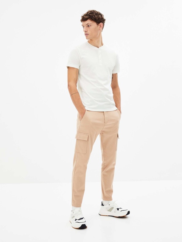 Celio Cargo Ronar Trousers Beis