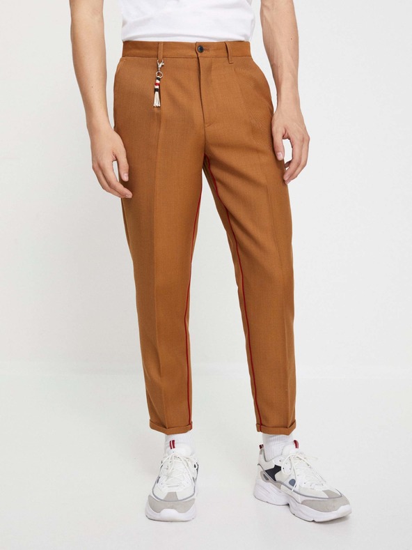 Celio Nozip Trousers Marrón