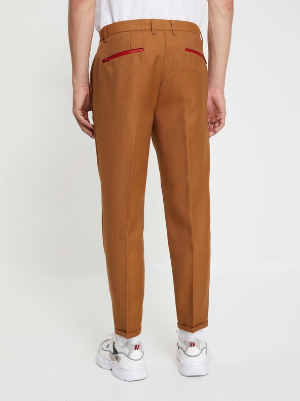 Celio Nozip Trousers Marrón