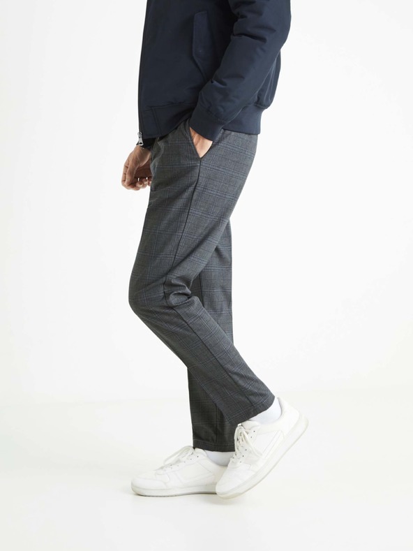 Celio Avocheck Trousers Gris