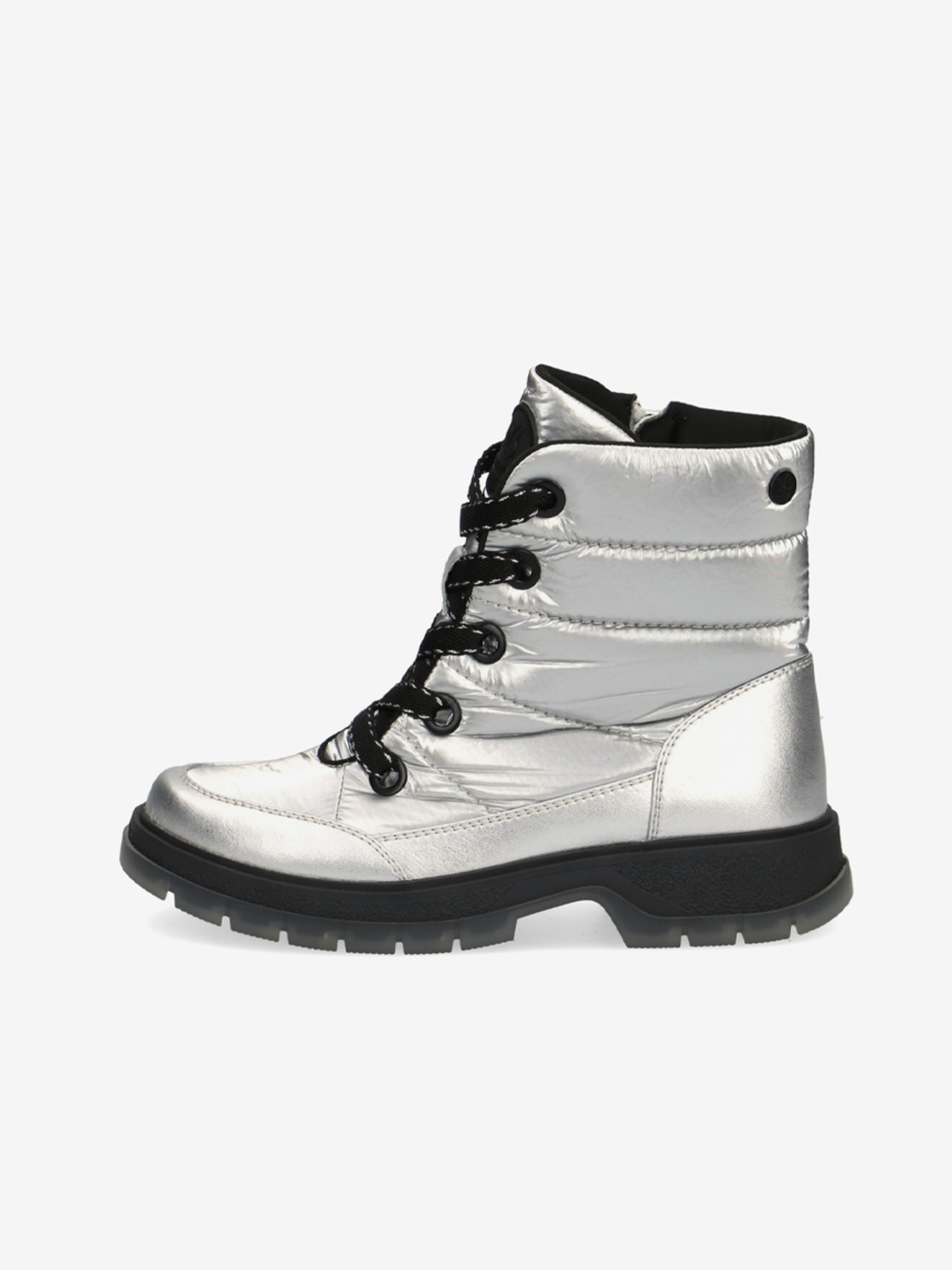 Fotografie Dámské kotníkové zimní boty ve stříbrné barvě Caprice - 39