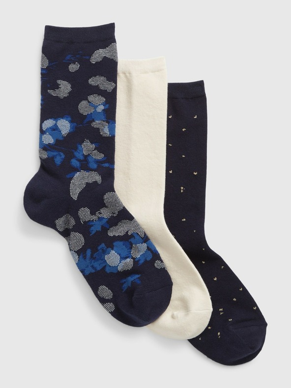 Levně GAP Ponožky 3 páry Modrá