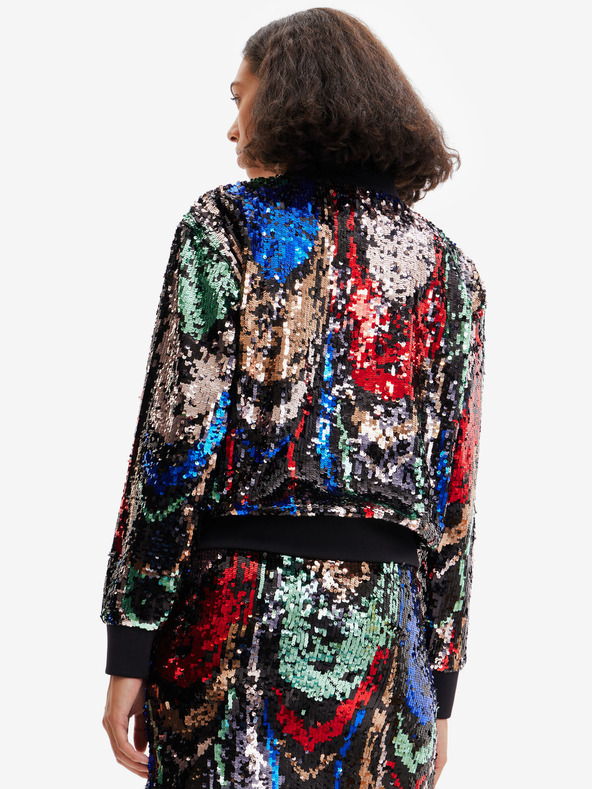 Desigual Sequin Jacket Negro